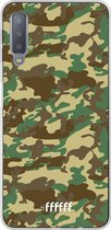 Samsung Galaxy A7 (2018) Hoesje Transparant TPU Case - Jungle Camouflage #ffffff