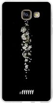 Samsung Galaxy A5 (2016) Hoesje Transparant TPU Case - White flowers in the dark #ffffff