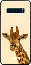 Samsung Galaxy S10 Plus Hoesje TPU Case - Giraffe #ffffff