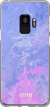 Samsung Galaxy S9 Hoesje Transparant TPU Case - Purple and Pink Water #ffffff