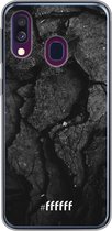 Samsung Galaxy A40 Hoesje Transparant TPU Case - Dark Rock Formation #ffffff