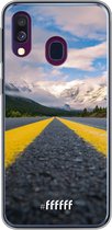 Samsung Galaxy A40 Hoesje Transparant TPU Case - Road Ahead #ffffff