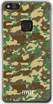 Huawei P10 Lite Hoesje Transparant TPU Case - Jungle Camouflage #ffffff