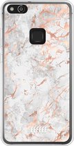Huawei P10 Lite Hoesje Transparant TPU Case - Peachy Marble #ffffff