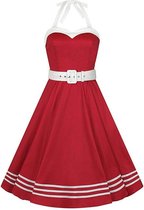 Collectif Georgie Nautical 50's Swing Jurk Rood