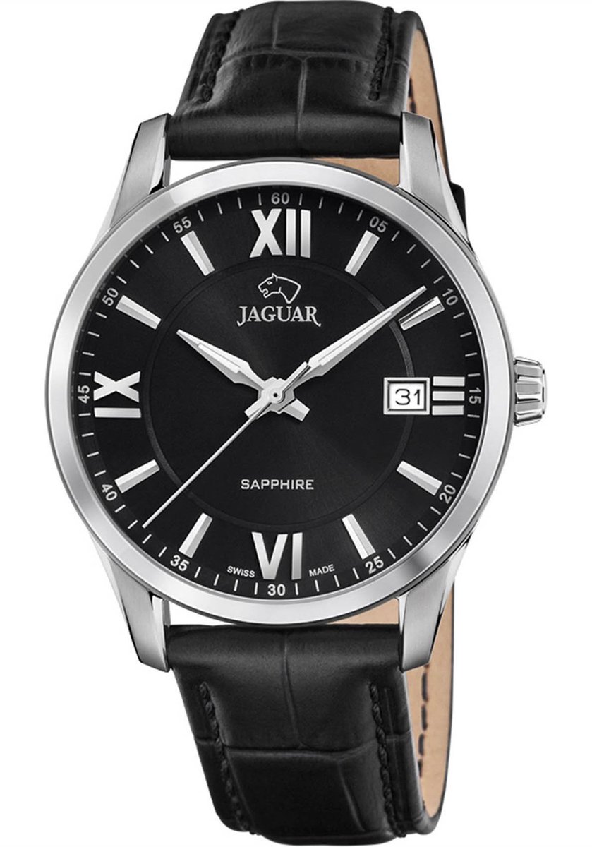 Jaguar Acamar Horloge - Jaguar heren horloge - Zwart - diameter 40 mm - roestvrij staal
