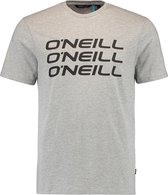 O'Neill T-Shirt Men Triple Stack Silver Melee L - Silver Melee Materiaal: 100% Katoen (Biologisch) Round Neck