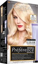 L’Oréal Paris Préférence 01 - Natuurlijk blond - Haarverf met Color extender