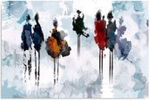 Schilderij, Modeshow, multikleur, 1 deel