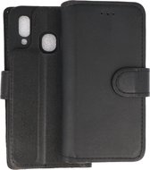 BAOHU Handmade Leer Telefoonhoesje voor Samsung Galaxy A40 - Zwart