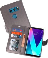 Wallet Cases Hoesje voor LG V30s ThinQ Grijs