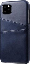 GadgetBay Lederen Portemonnee Wallet iPhone 11 Pro Max hoesje - Blauw Bescherming