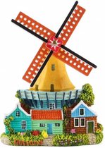 Magneet Stellingmolen Lichtgroen Gele Kap - Souvenir