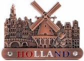 Magneet Metaal Molen Koper Holland - Souvenir