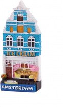 Magneet Polystone Huisje Ice Cream Shop Amsterdam - Souvenir