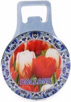 Opener Magneet Metaal Tulpen Met Rand Holland - Souvenir