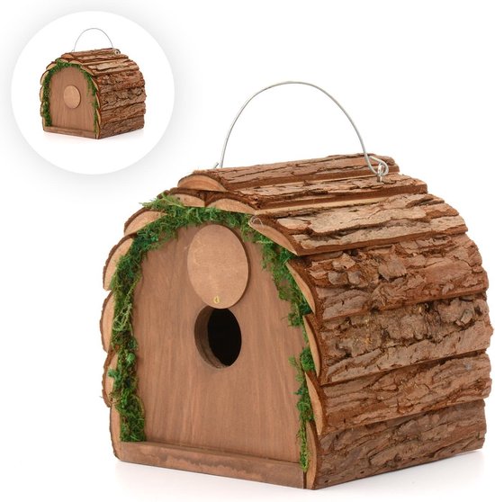 Bol d'alimentation en bois d'écureuil - Nid d'oiseau