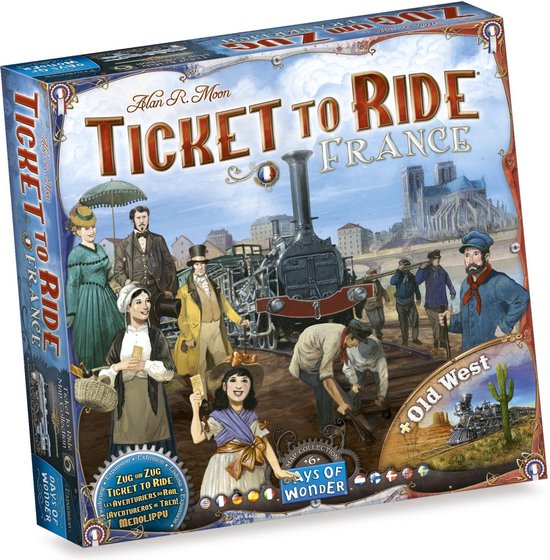 Thumbnail van een extra afbeelding van het spel Ticket to Ride Spellenbundel - 2 stuks - Uitbreidingen - Japan + Italie & Frankrijk + Old West