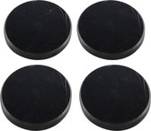 8x Ronde onderzetters van marmer/steen 10 cm in houder - Rond - Onderzetter voor drinkglazen - Marmeren onderzettertjes set