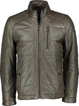 DNR Leren Jack - Modern Fit - Groen - 56