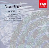Sibelius: Symphony no 1, Oceanides / S Rattle, Birmingham