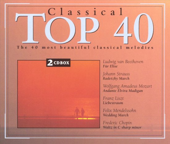 Classical TOP 40, 2 CD BOX, met 'Für Elise' van Beethoven en 'Radetzky March' van Strauss