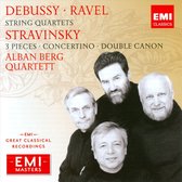 Debussy, Ravel: String Quartets; Stravinsky: 3 Pieces; Concertino; Double Canon