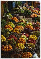 Forex - Fruitmanden op de Markt - 40x60cm Foto op Forex