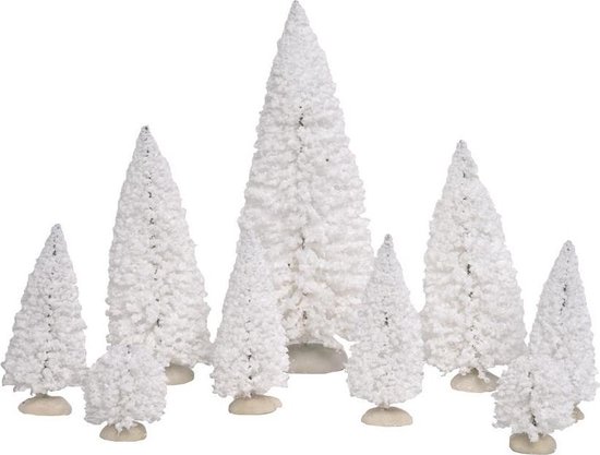 Luville - White Tree Set of 9 - Kersthuisjes & Kerstdorpen