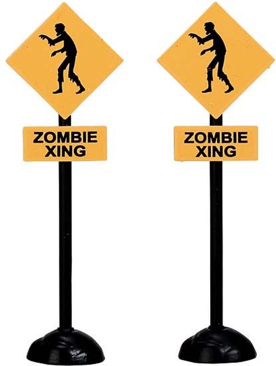 Lemax - Zombie Crossing -  Set Of 2 - Kersthuisjes & Kerstdorpen
