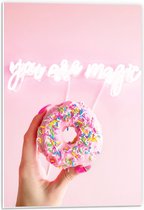 Forex - ''You Are Magic'' Donuts - 40x60cm Foto op Forex
