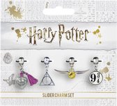 Harry Potter Charm Set Of 4 - Golden Snitch, Deathly Hallows, Love Potion, 9 3/4 Platform