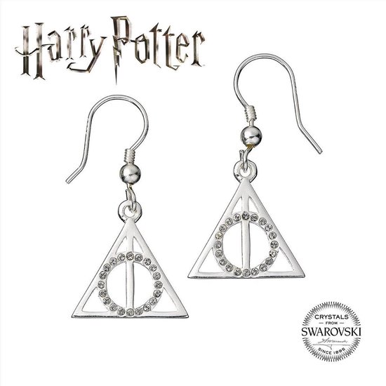 Harry Potter Embellished with Swarovski® Crystals Deathly Hallows Earrings