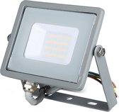 LED Bouwlamp 20 Watt - LED Schijnwerper - Viron Dana - Helder/Koud Wit 6400K - Mat Grijs - Aluminium - SAMSUNG LEDs - BSE