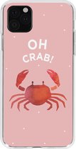 Hoesje Siliconen Geschikt voor iPhone 11 Pro Max - Design Backcover siliconen - Meerkleurig / Oh Crab