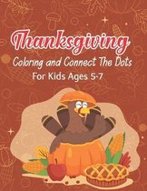 Thanksgiving Coloring and Connect The Dots For Kids Ages 5-7