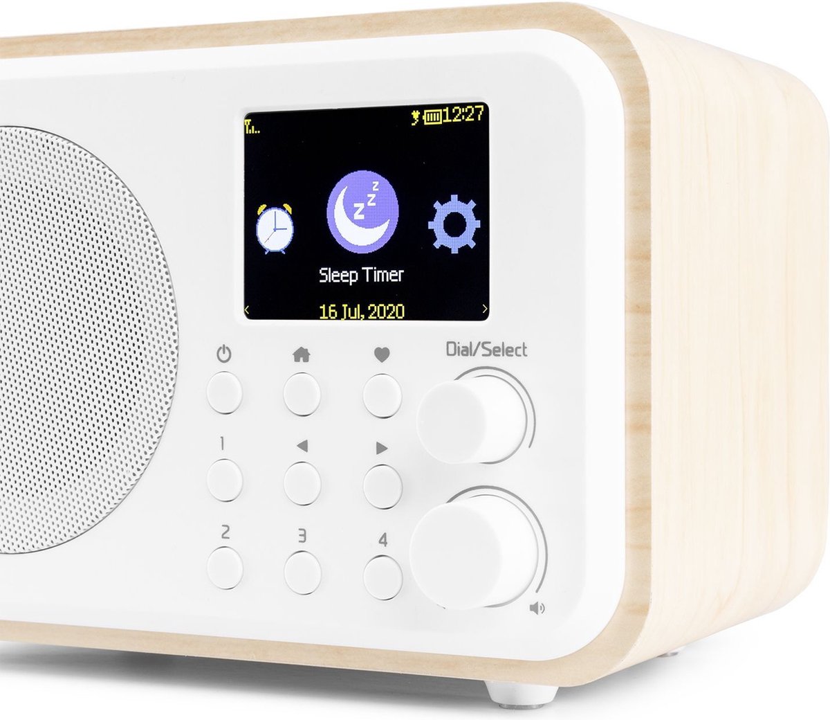 Audizio Venice Radio Internet Wi-Fi E Bluetooth Con Sveglia E Batteria Integrata – Design Retro In Legno