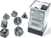 Chessex 7-Die set Borealis Luminary - Light Smoke/Silver