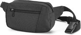 Zwart heuptasje/buideltasje voor volwassenen 21 x 12 cm - Zwarte heuptassen/fanny pack voor op reis/onderweg