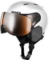 SINNER Typhoon Visor Skihelm - Wit - Unisex - Maat 53 (S)