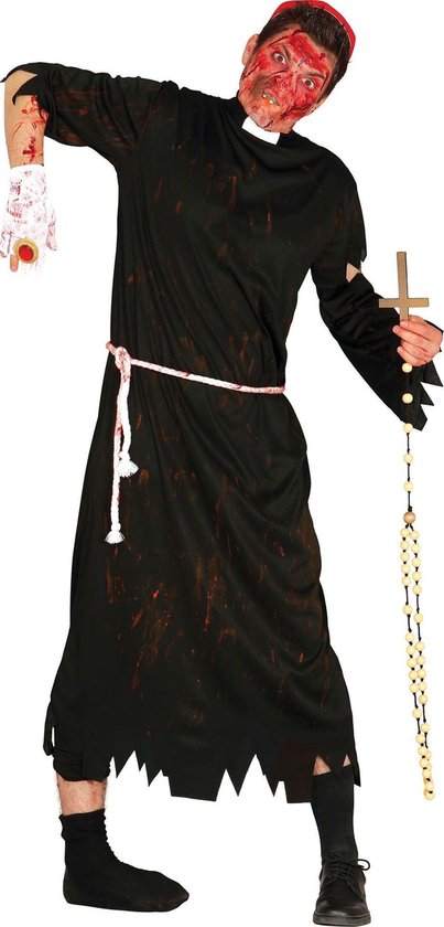 Fiestas Guirca Verkleedpak Priester Polyester Zwart Maat 52-54