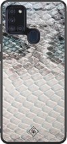 Samsung A21s hoesje glass - Oh my snake | Samsung Galaxy A21s  case | Hardcase backcover zwart
