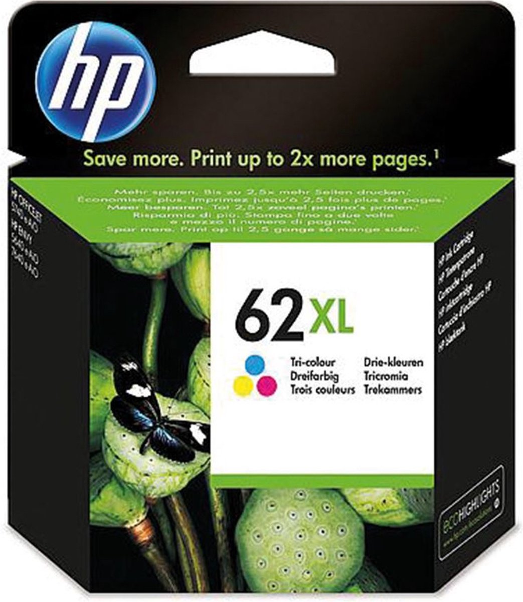 gekruld vermogen analyse HP C2P07AE|62XL Printkop cartridge color, 415 Paginas ISO/IEC 24711 voor  Envy 5600... | bol.com