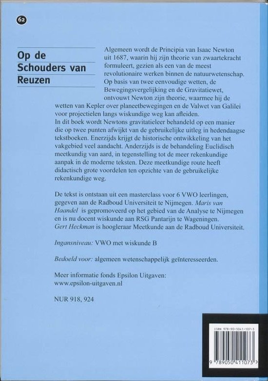 Epsilon uitgaven 62 - Op de schouders van reuzen - M. van Haandel