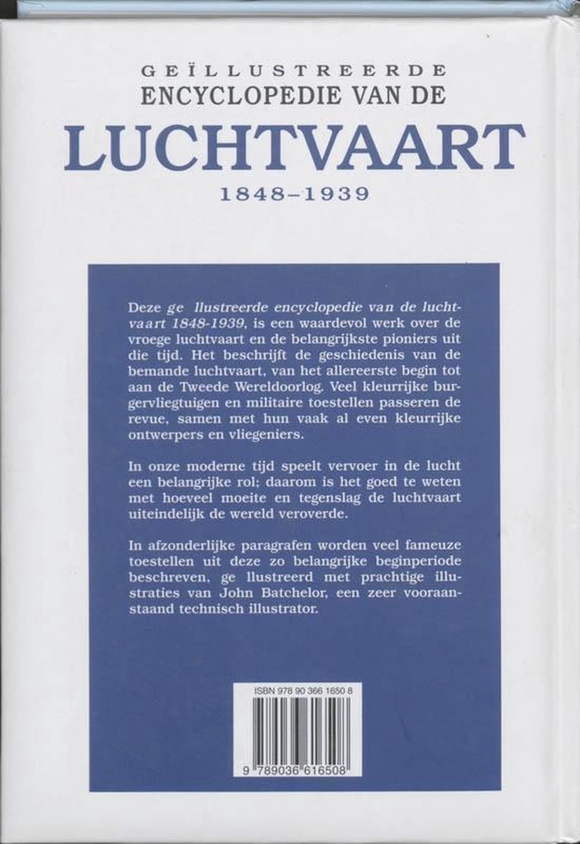 Geillustreerde encyclopedie van de luchtvaart 1849-1939 - back cover