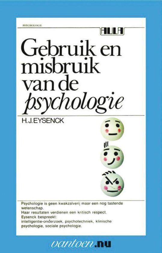 Cover van het boek 'Gebruik en misbruik van de psychologie' van H.J. Eysenck