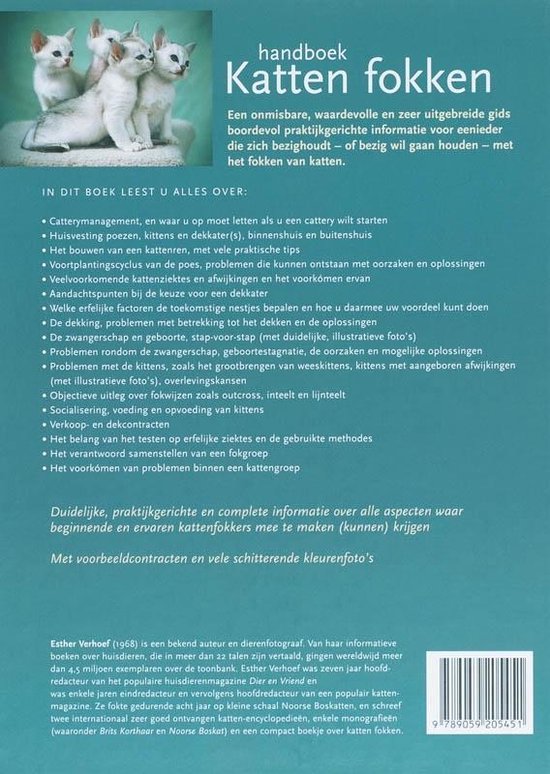 Handboek katten fokken - Esther Verhoef