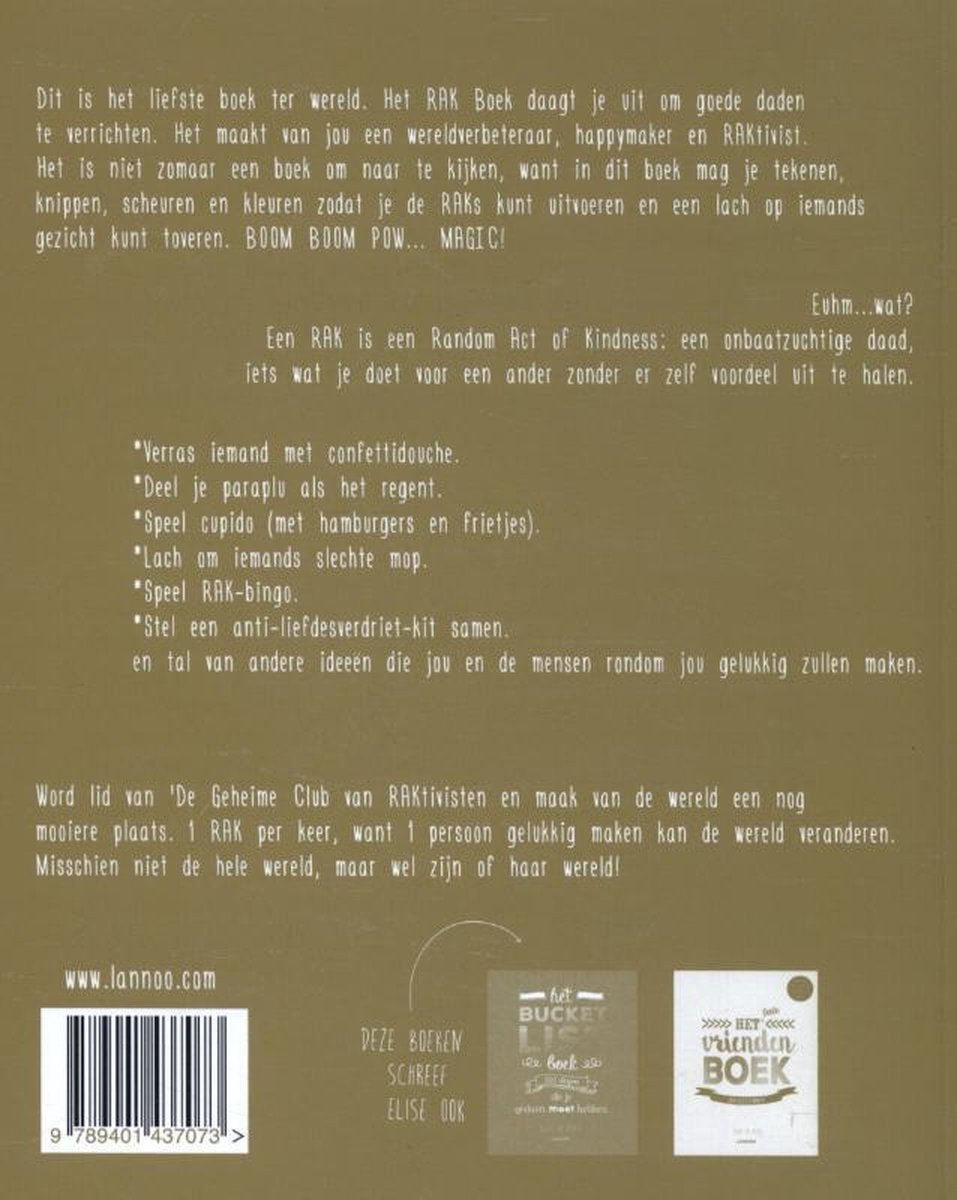 Het RAK boek - back cover