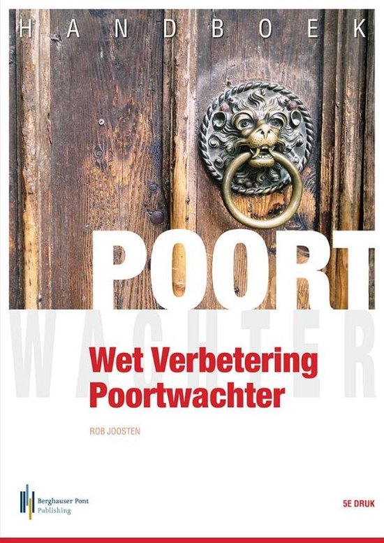 Handboek Wet Verbetering Poortwachter - cover
