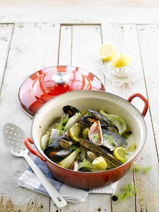 Le Creuset Faitout Braadpan - 6,6 l - Ø 32 cm - Kersenrood